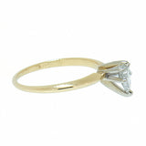 14K Gold 0.39 Carat Pear Shaped Diamond Engagement Ring