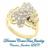 10K Gold 1.00 CTW Ladies Diamond Cluster Ring