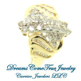 10K Gold 1.00 CTW Ladies Diamond Cluster Ring