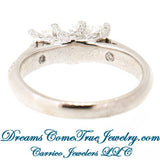 14K Gold 1.35 CTW Ladies 3 Princess Cut Diamond Past Present Future Ring