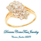 1.15 CTW Ladies Diamond Waterfall Cluster Ring