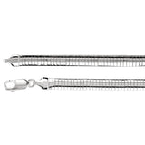 Sterling Silver Domed Omega Chain 6mm