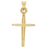 14K or Sterling Silver Cross Pendant in 3 sizes