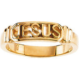14K Gold or Sterling Silver "In The Name of Jesus"® Chastity Ring