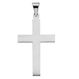 14K Gold or Sterling Silver Cross Pendant in 4 Sizes