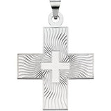 14K Gold Greek Cross Pendant in 3 Sizes