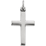 14K Gold or Platinum Cross Pendant 16.5 x 12mm