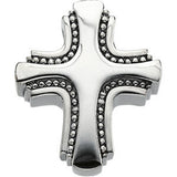 14K Gold or Sterling Silver Cross Slide Pendant 19.75 x 17mm