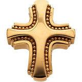 14K Gold or Sterling Silver Cross Slide Pendant 19.75 x 17mm