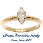 0.35 Carat Marquise 14K Gold Diamond Engagement Ring
