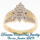 0.86 CTW 31 Diamond Ladies Diamond Ladies Cocktail Ring 10K Gold