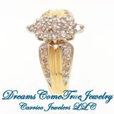 10K Yellow Gold 0.86 CTW 31 Diamond Ladies Diamond Cocktail Ring