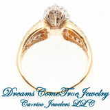 10K Yellow Gold 0.86 CTW 31 Diamond Ladies Diamond Cocktail Ring