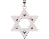 Star of David Pendant 14K White Gold