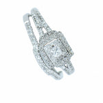 10K White Gold Diamond Wedding Set with approx. 0.75 ctw