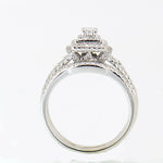 10K White Gold Diamond Wedding Set with approx. 0.75 ctw