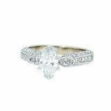 14K White Gold Ladies 1.50 CTW Marquise Diamond Engagement Ring