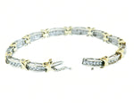 10K Gold Bracelet 1.45 ctw with 60 Diamonds