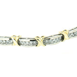 10K Gold Bracelet 1.45 ctw with 60 Diamonds