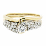 14K Yellow Gold 1.00 CTW Diamond Wedding Set