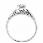 14K White Gold Halo Diamond Wedding Set