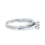 14K White Gold Halo Diamond Wedding Set