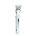 14K White Gold Halo Diamond Wedding Set