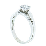 14K White Gold Halo Diamond Wedding Set