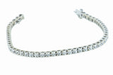 14K White Gold Tennis Bracelet 1.50 CTW with 52 Diamonds