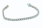 14K White Gold Tennis Bracelet 1.50 CTW with 52 Diamonds