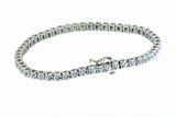14K White Gold Tennis Bracelet 1.50 CTW with 52 Diamonds
