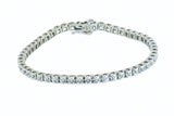 14K White Gold Tennis Bracelet 1.50 CTW with 52 Diamonds