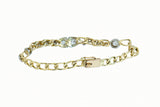 14K Yellow Gold Custom Ladies Bracelet 1.12 CTW with 16 Diamonds