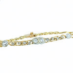 14K Yellow Gold Custom Ladies Bracelet 1.12 CTW with 16 Diamonds