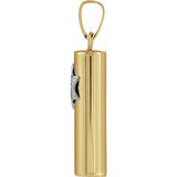 14K Gold Mezuzah Pendant