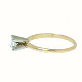 14K Gold 0.38 Carat Princess Diamond Engagement Ring