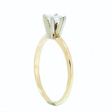 14K Gold 0.38 Carat Princess Diamond Engagement Ring