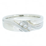 10K Gold 0.15 CTW Men's 3 Diamond Ring
