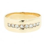 14K Yellow Gold 0.24 ctw, 8 Diamond  Band