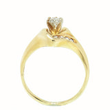 14K Gold Ladies 0.35 ctw 9 Diamond Engagement Ring