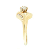 14K Gold Ladies 0.35 ctw 9 Diamond Engagement Ring