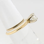 14K Yellow Gold 0.94ct Full Cut Round Diamond Engagement Ring