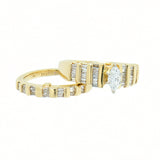 14K Gold 0.65 CTW Marquise Wedding Bridal Set