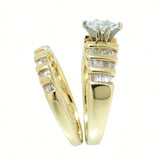 14K Gold 0.65 CTW Marquise Wedding Bridal Set