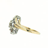 10K Gold 1.00 CTW Ladies Snowflake Diamond Cluster Ring