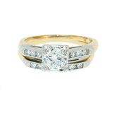 14K Gold 3/4 CTW Vintage Wedding Bridal Set