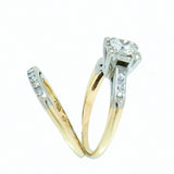 14K Gold 3/4 CTW Vintage Wedding Bridal Set