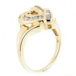 14K Gold 0.40 CTW Ladies 26 Diamond Heart Shaped Ring