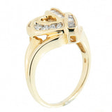 14K Gold 0.40 CTW Ladies 26 Diamond Heart Shaped Ring