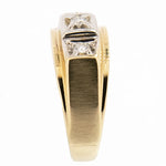 14K Yellow Gold 0.21 CTW  Men's 3 Diamond Ring